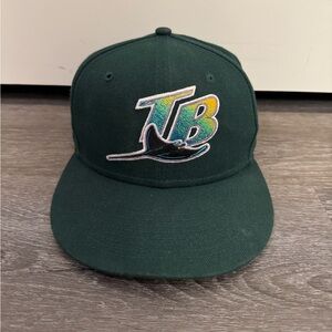 Tampa Bay Rays New Era MLB Custom Green Baseball Hat 7 1/4 Cap
